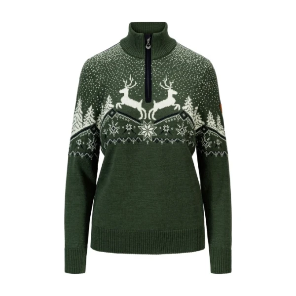 Dale of Norway - Women's Dale Christmas Sweater - Merinopullover Gr M oliv