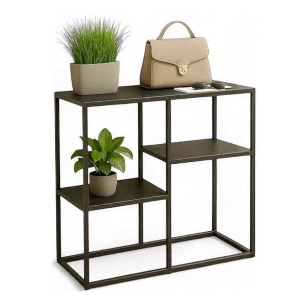 DanDiBo Konsolentisch Schmal Metall Modern 80x80x26 cm Sideboard Beistelltisch Ablagetisch, 96634 Flurtisch Sofatisch