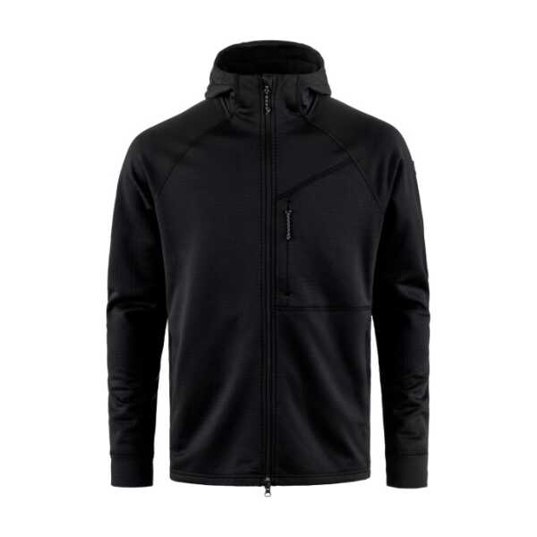 Fjällräven - Abisko Grid Fleece Hoodie - Fleecejacke Gr L schwarz