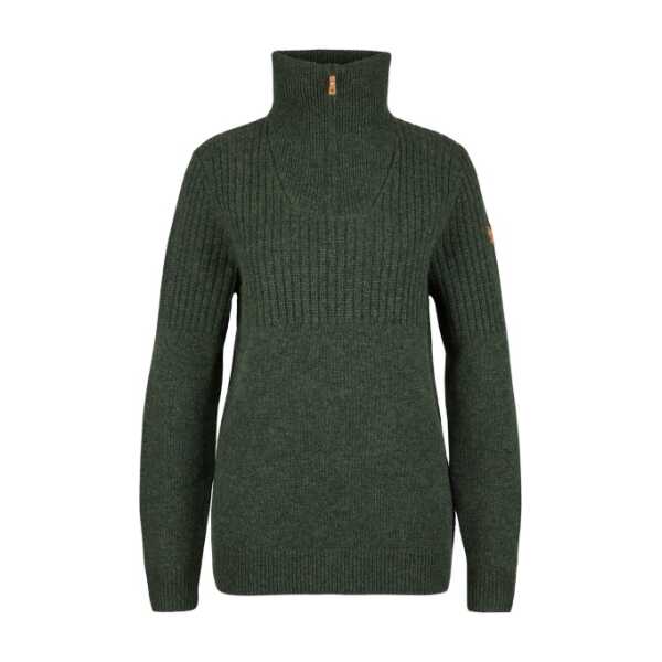 Fjällräven - Women's Övik Half Zip Knit - Wollpullover Gr L grün/oliv