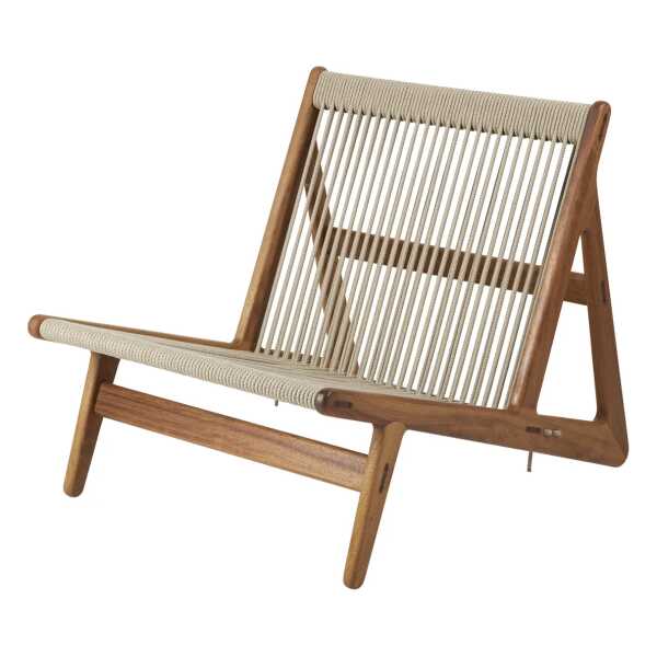 GUBI MR01 Initial outdoor lounge chair Irokoholz geölt