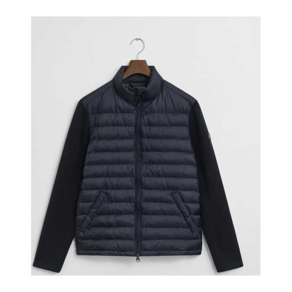 Gant Steppjacke MIXED MEDIA Ärmel aus Strick, regular fit, Stehkragen