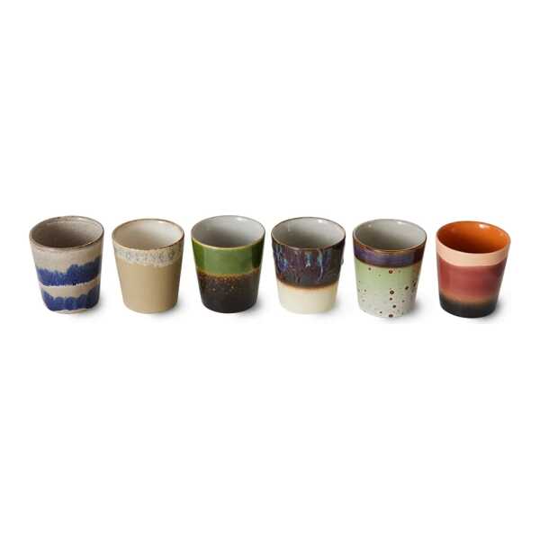 HKliving 70's Tasse 6er Pack Grounding