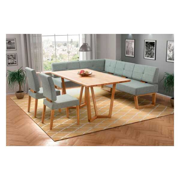 Home affaire Eckbankgruppe Ponza Eckbank Küchenbank BESTSELLER, (Set, 4-tlg), Sitzgruppe Esszimmer Stühle Tisch und Bank bequem gepolstert