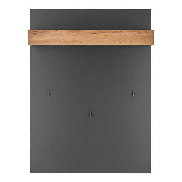 Home affaire Garderobenpaneel GiRON/CiTY, Wandregal in vier Farben, Flurgarderobe mit Hutablage, mit Kleiderstange und Haken, 100 cm breit