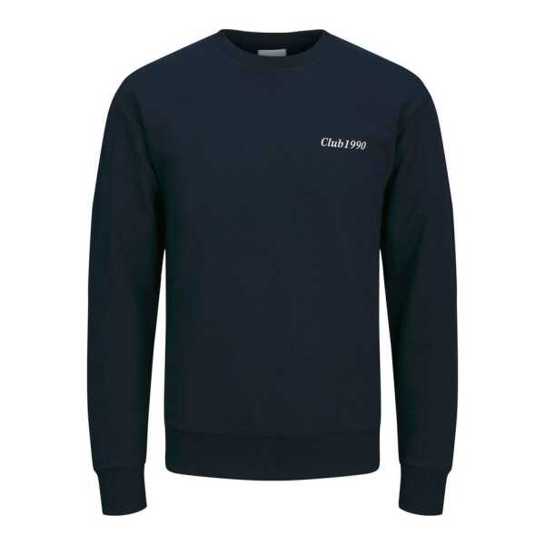 Jack & Jones Sweatshirt Pullover mit Rundhals, Logo Front & Rücken JJEBRADLEY GRAPHIC SWEAT CREW NOOS