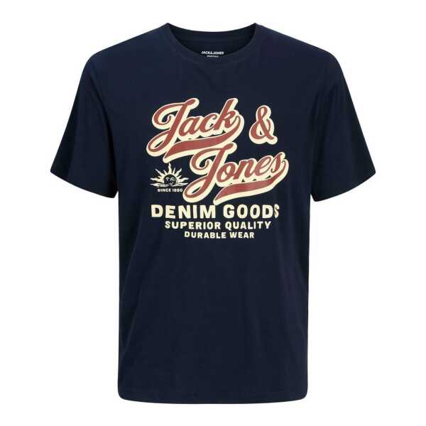 Jack & Jones T-Shirt JJELOGO Tee SS O-Neck mit plakativem Print auf der Vorderseite