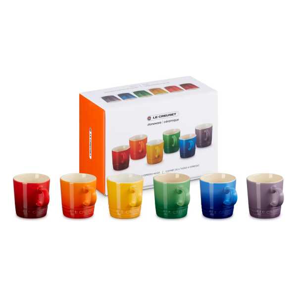 Le Creuset Signature Steinzeug Espressotasse 6-teilig Rainbow