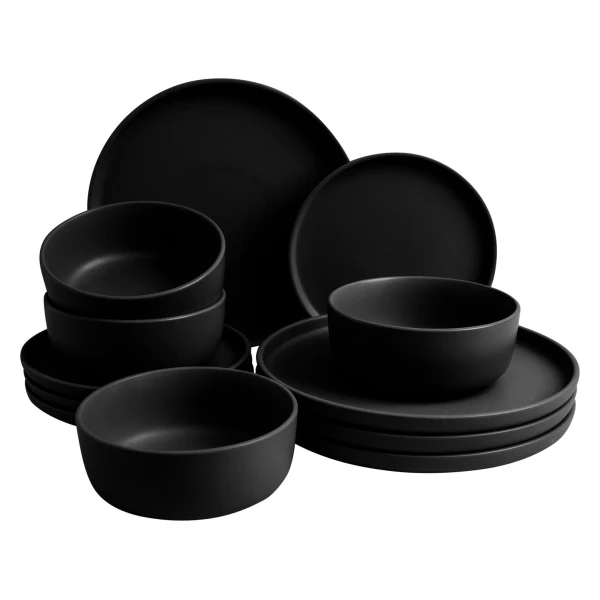 LeGer Home by Lena Gercke Tafelservice Geschirr-Set, Service Belli (12-tlg), 4 Personen, Steingut, runde Form, Scandi Style, 12 Teile, für 4 Personen