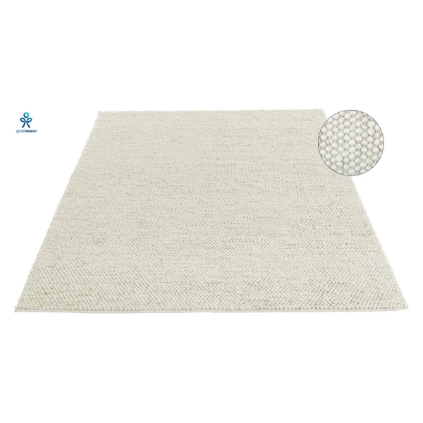 LeGer Home by Lena Gercke Wollteppich Ainhoa, handgewebt, Wolle, rechteckig, Höhe: 12 mm, einfarbig, Wolle, Teppich, Wohnzimmer, Schlafzimmer, Esszimmer