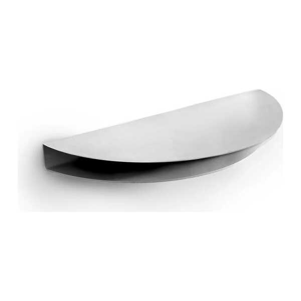MOEBE - Half Moon Wandregal, 12 x 24 cm, Edelstahl
