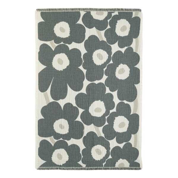 Marimekko Unikko Decke 150x220 cm Off white-charcoal-sand