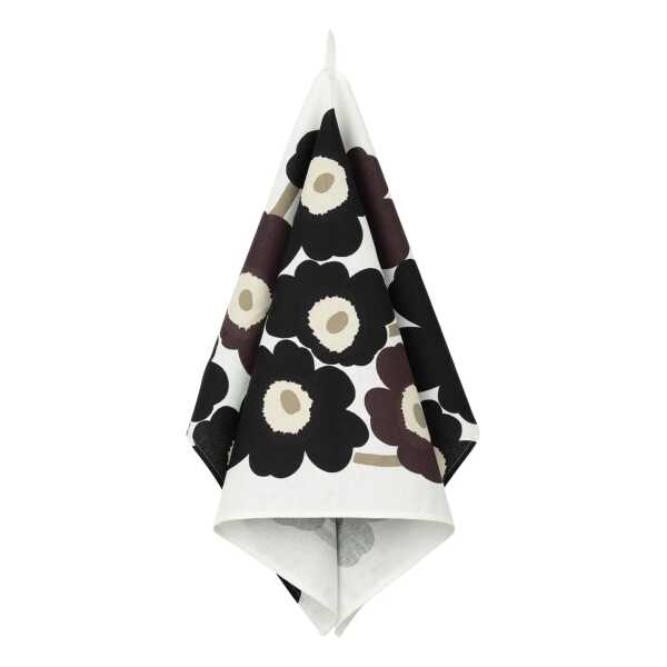 Marimekko Unikko Geschirrtuch 47x70 cm White-dark grey-beige
