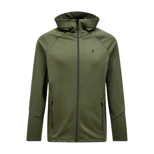 Peak Performance - Rider Essentials Zip Hood - Fleecejacke Gr XL oliv