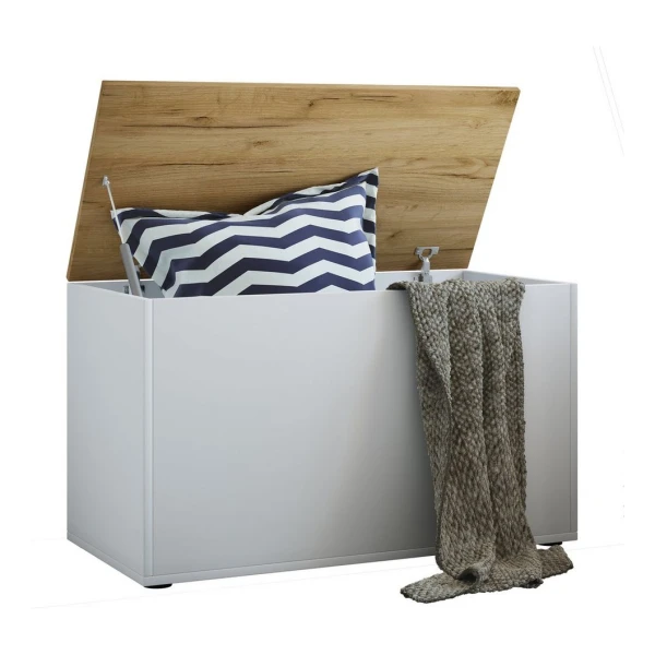 VCM Sitztruhe Holz Sitztruhe Sitzbank Truhe Box Kiste Bendola