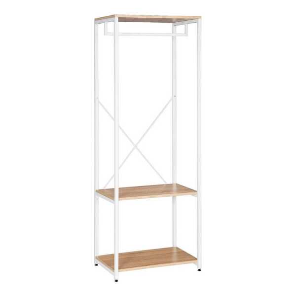 Woltu Kleiderständer, (1 St), mit Schuhregal Garderobe Ständer, Metall und Holz