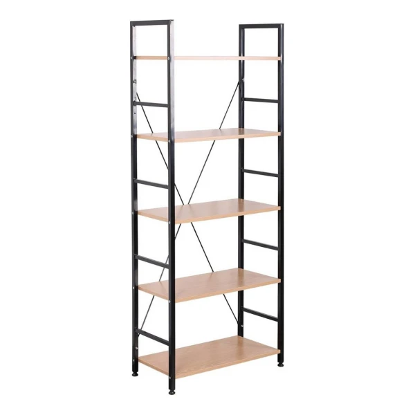 Woltu Standregal, 1-tlg., Badregal Küchenregal Lagerregal Bücherregal Leiterregal 5 Ablage