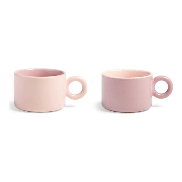 &klevering - Chiquito Tasse, 0,2 L, rosa (2er-Set)