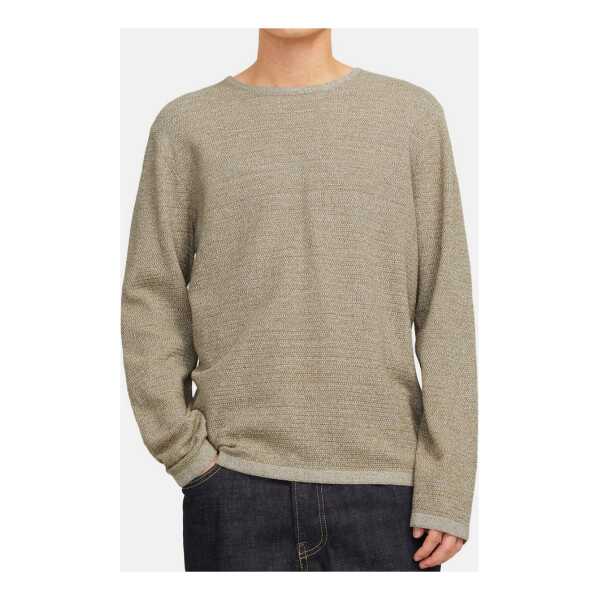 Jack & Jones Rundhalspullover George (1-tlg) Pullover - Baumwolle - Atmungsaktiv - Weicher, dehnbarer Flachstrick