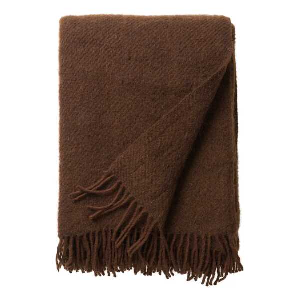 Klippan Yllefabrik Gotland Wolldecke 130 x 200cm Brown
