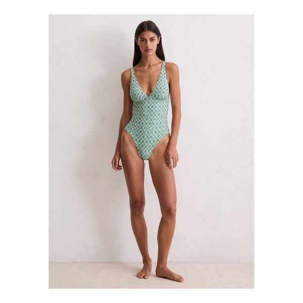 Marc O'Polo Badeanzug Geo Capsule Bade-Anzug Schwimmen bauchweg