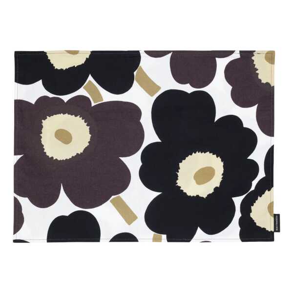 Marimekko Pieni unikko Tischset Acryl White-dark grey-beige
