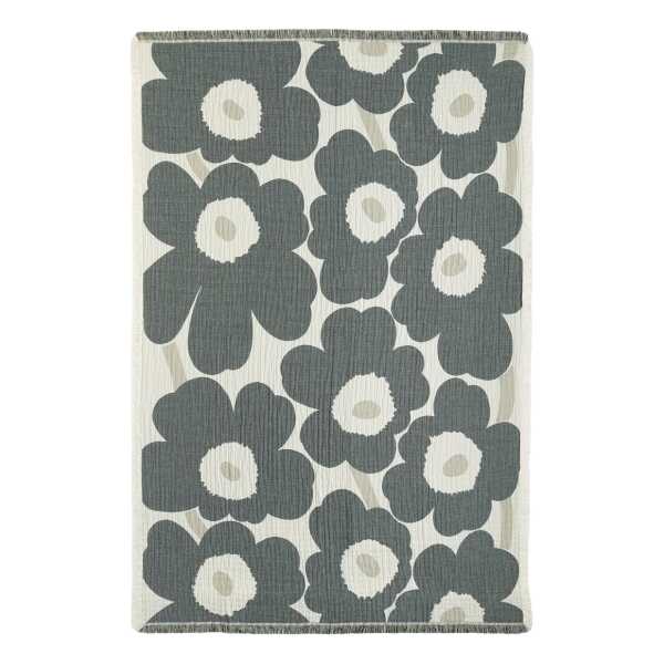 Marimekko - Unikko Decke, 150 x 220 cm, off-white / charcoal / sand
