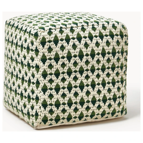 Outdoor-Pouf Yamir mit Webmuster