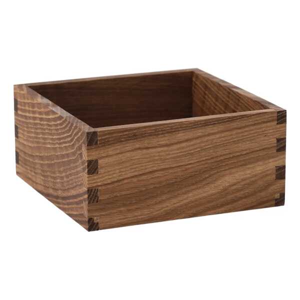 Scandi Living Carve Aufbewahrungsbox 15 cm Dunkel gebeizte Eiche