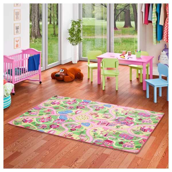 Snapstyle Kinder Spiel Teppich Girls Village