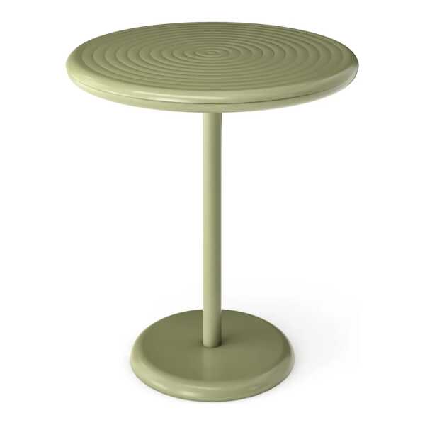 Tom Dixon - Groove Round Gartentisch, Ø 69,7 cm, moosgrün