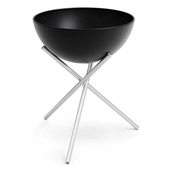 Höfats BOWL 70 Feuerstelle Schwarz-Silber, Dreibeinstativ