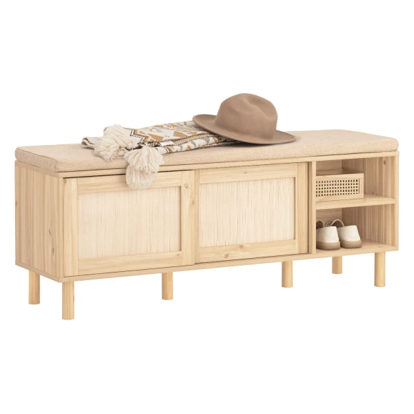 SoBuy SCHUHBANK Natur