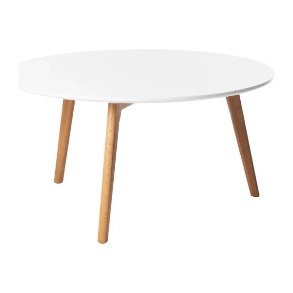Couchtisch Wilma I Ø 90cm Weiß/Matt Weiß
