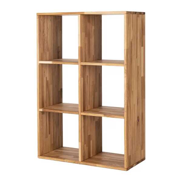 Regal GrapWOOD Massivholz Eiche, geölt Braun/Eiche 76 x 112cm Eiche