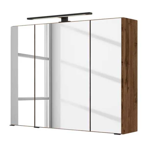 Spiegelschrank 80 x 64 x 20cm Braun/Eiche Wotan Dekor