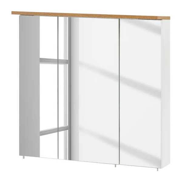 Spiegelschrank 71 x 72 x 16cm Weiß/Weiß