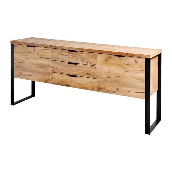 Sideboard Loop 180 x 76 x 40cm Braun/Eiche Dekor