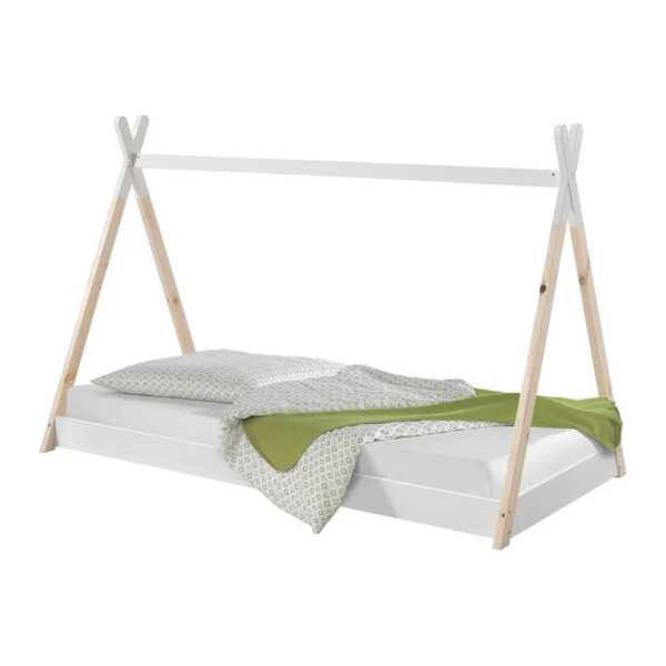 Zeltbett 90 x 200cm mit Lattenrost Braun
