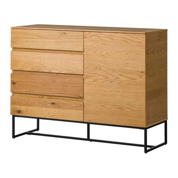 Kommode 115 x 86 x 40cm Braun/Eiche