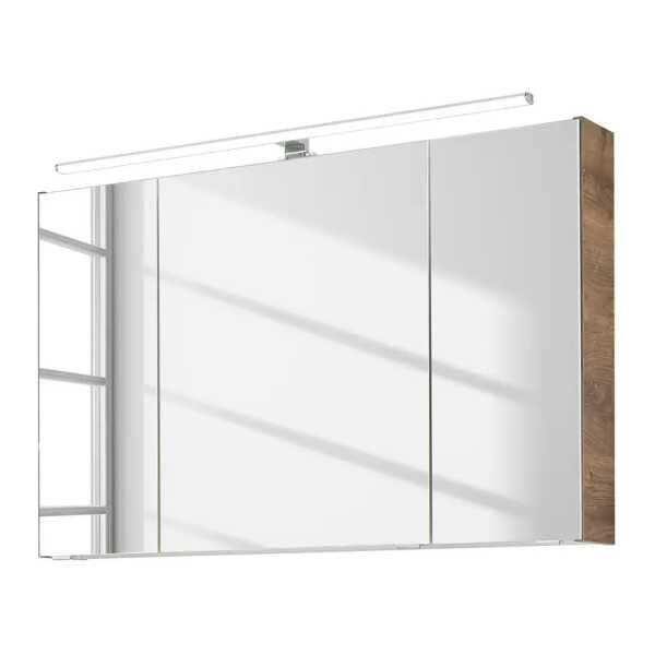 Spiegelschrank 105cm Braun/Eiche Dekor