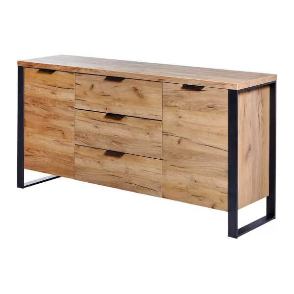 Sideboard II 150 x 76 x 40cm Braun/Eiche Dekor