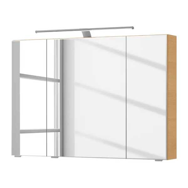 Spiegelschrank 6005 98cm Braun/Eiche Riviera Dekor