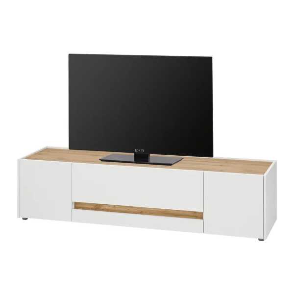 TV-Lowboard I Spanplatte, beschichtet Weiß/Weiß 170cm