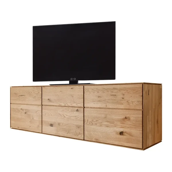 Hängeschrank III Massivholz Wildeiche, geölt Braun 172 x 52 x 41cm