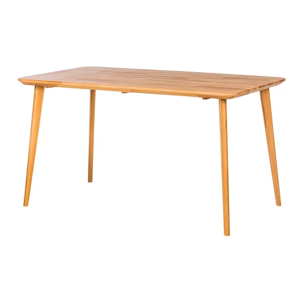 Massiver Esstisch 140 x 75 x 80cm Braun/Buche