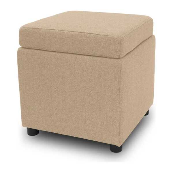 Polsterhocker Looks 45 x 47 x 45cm Beige Webstoff Cody: Beige
