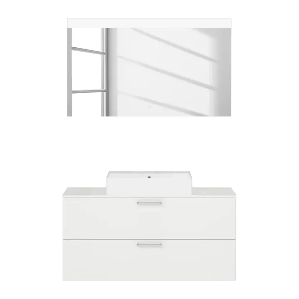 Badezimmerset MYBA XXVI 2-teilig 120cm Weiß/Weiß