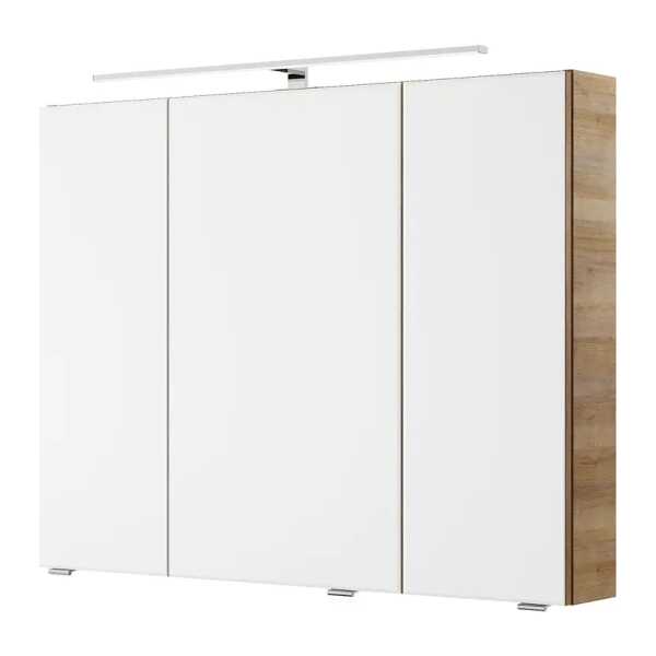 Spiegelschrank 4035 II 90cm Braun/Eiche Riviera Dekor