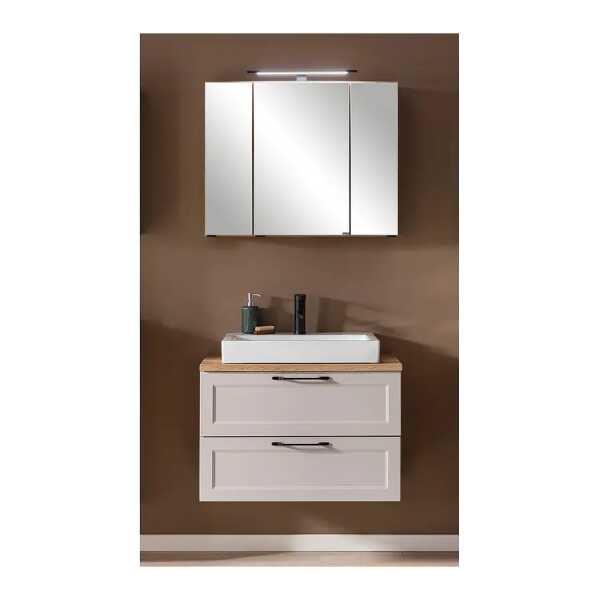 Badezimmerset III 2-teilig 80 x 200 x 47cm Braun/Kaschmir